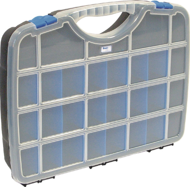 NORDWEST Sortimentskasten Basic Line 312x238x51 mm mit 24 Fächern und Profilraster