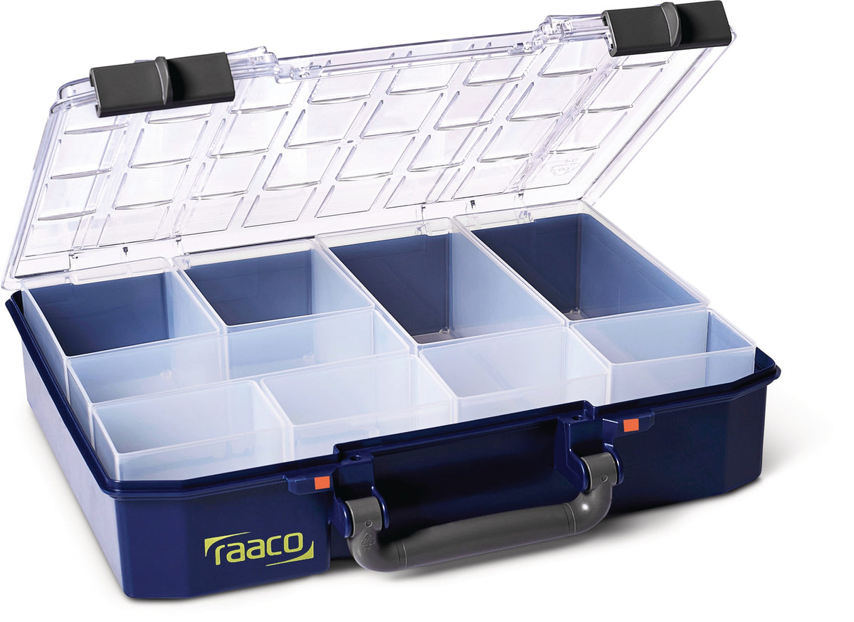 RAACO Sortimentskasten Carry Lite 415x330x80 mm mit 15 Fächern in Blau