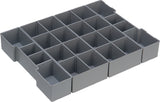 BS SYSTEMS Einteilungsset L-BOXX® K3 LB 102, 24 Fächer, grau, 378x313x65 mm