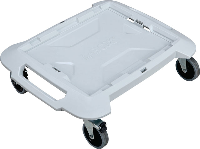 BS SYSTEMS Transportroller L-BOXX® Trade – mobile Plattform, Tragfähigkeit bis 100 kg, Kunststoff grau/weiß