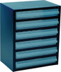 RAACO Kleinteilemagazin 357x255x435 mm mit 6 Schubladen aus galvanisiertem Stahlblech
