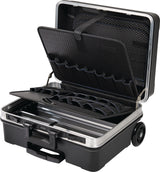 PROMAT Schalenkoffer rollbar 36 l ABS-Kunststoff mit Teleskopauszug und Zahlenschloss