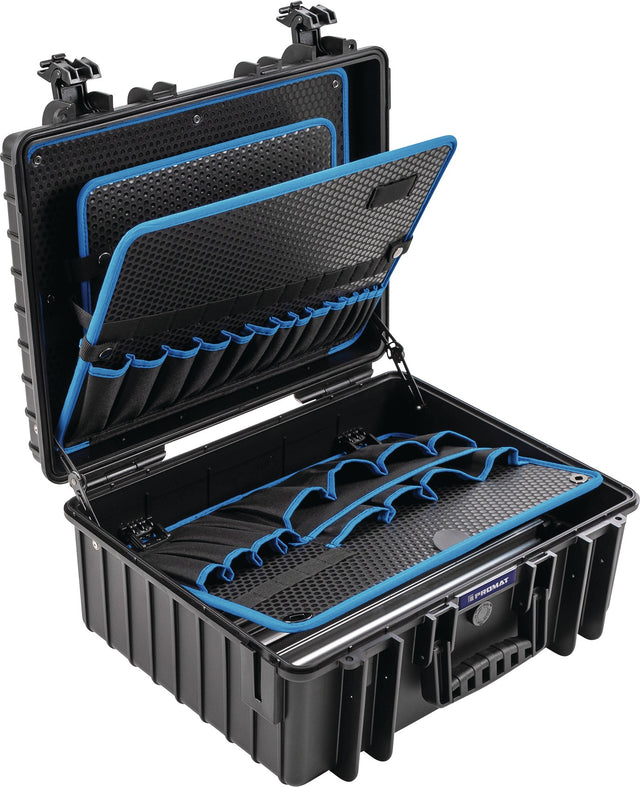 PROMAT Werkzeugkoffer 512x216x418 mm, 29,3 l, Polypropylen, Einsteckfächer, staubdicht