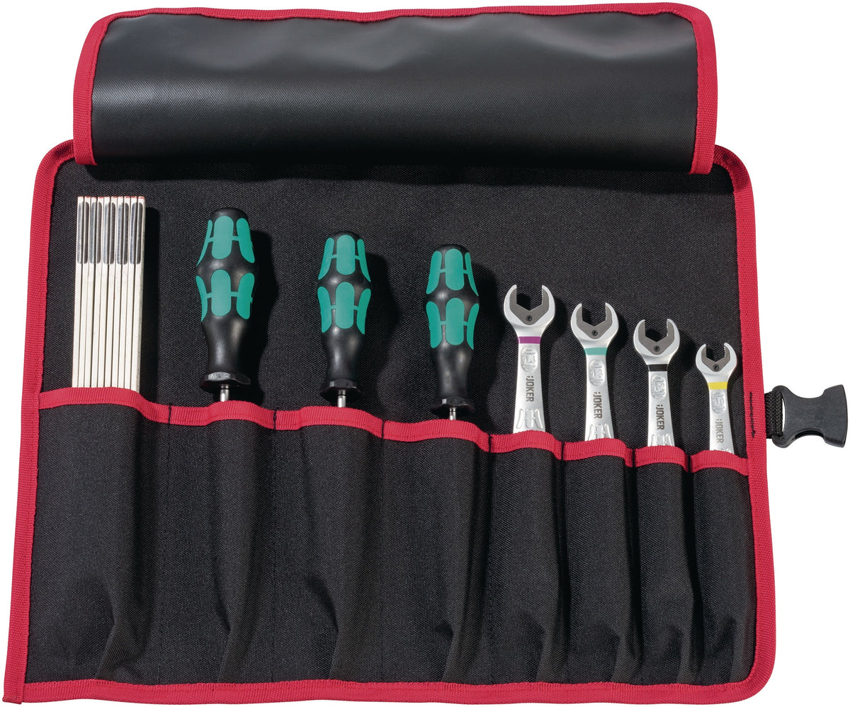 PARAT Werkzeugrolltasche 8 Fächer 410x330 mm Nylon schwarz/rot – Steckverschluss