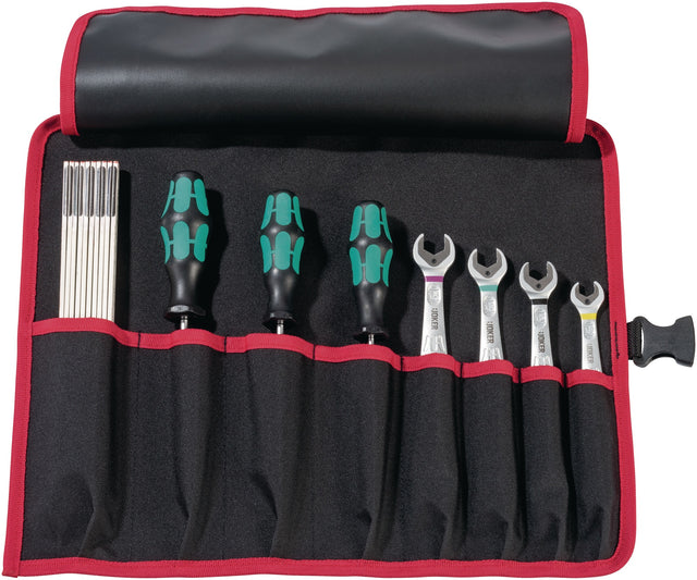 PARAT Werkzeugrolltasche 8 Fächer 410x330 mm Nylon schwarz/rot – Steckverschluss