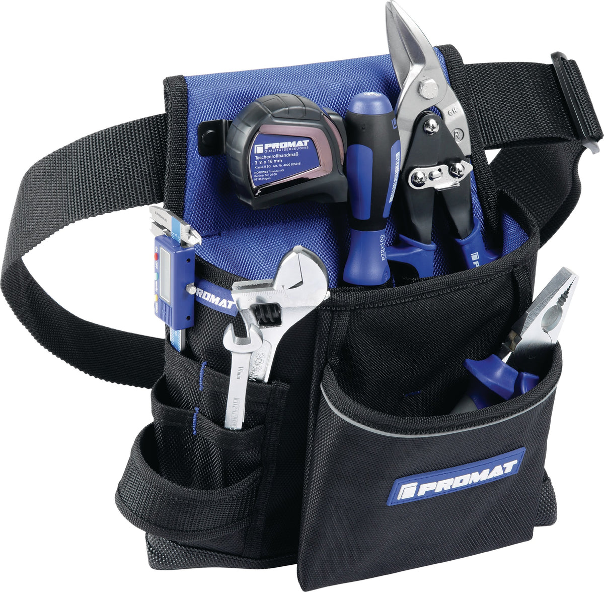 PROMAT Gürteltasche 270x80x250 mm wasserresistent – Robuste Nylon-Werkzeugtasche