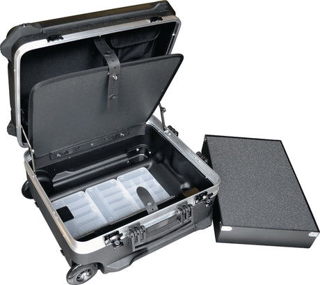 PROMAT Schalenkoffer rollbar 64 l HDPE mit Aluminiumrahmen und TSA-Schloss