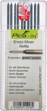 Pica-Dry Minenset 10x weiß wasserstrahlfest – Ersatzminen für Pica-Marker
