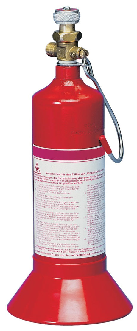 KAYSER Propangasflasche 425 g mit G 3/8″ LH Anschluss – TÜV-geprüft, nahtlos gezogene Stahlflasche