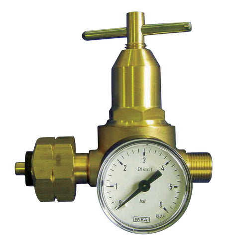 KAYSER Propankleindruckregler mit Manometer 0,5-6 bar 18 kg/h W 21,8 x 1/14″ LH