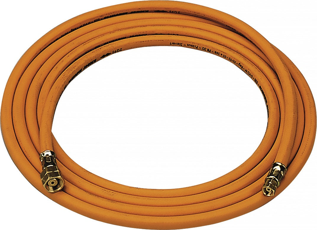 SIEVERT Propangasschlauch 4x4mm G3/8" LH x G3/8" LH Hochdruck 2m – Komplett montiert