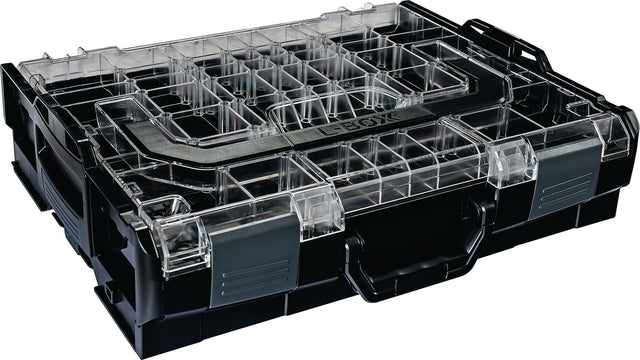BS SYSTEMS Werkzeugkoffer L-BOXX 102 mit transparentem Deckel – stapelbar, ABS, 445 x 358 x 118 mm