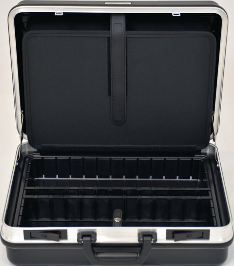 PROMAT Schalenkoffer 24,5 l ABS-Kunststoff mit Alu-Rahmen und Werkzeugtaschen