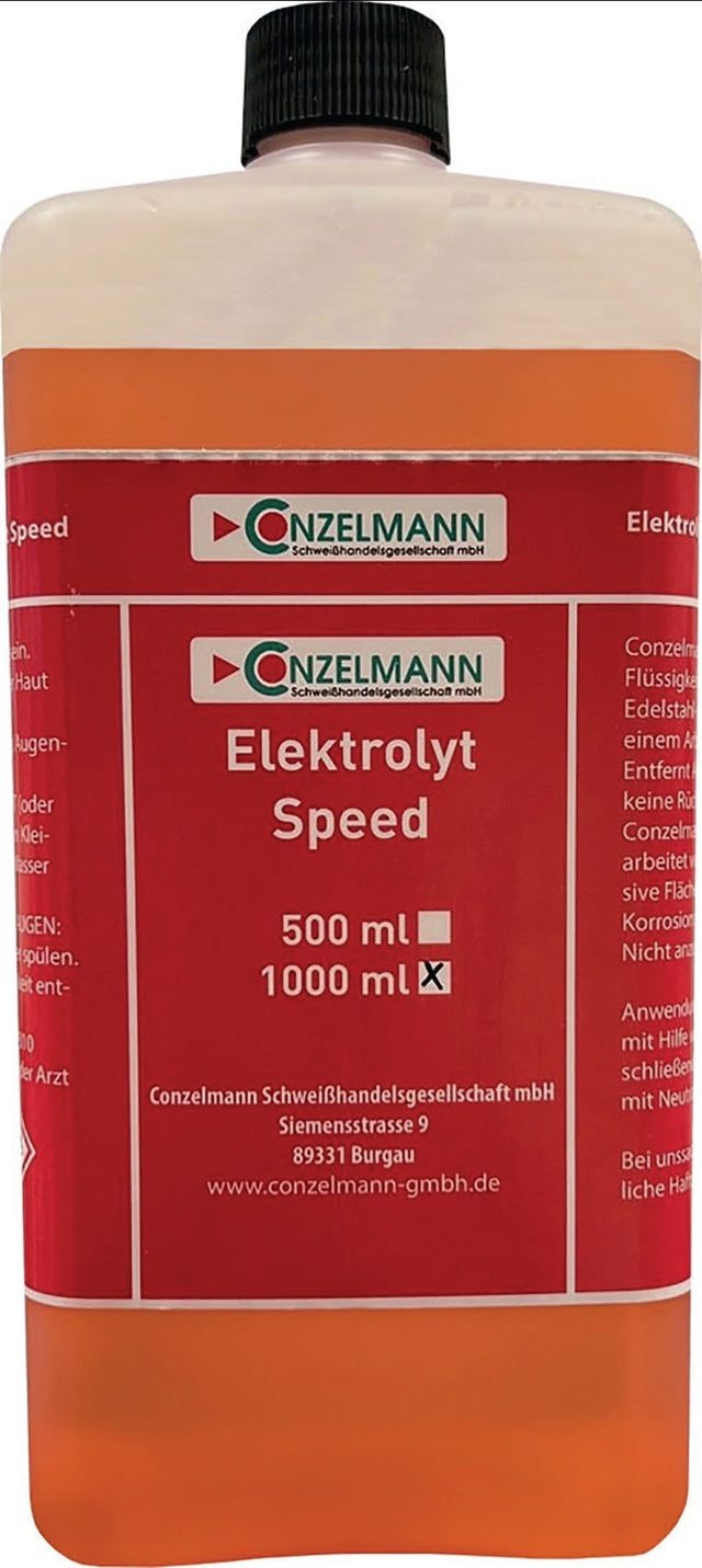 CONZELMANN Elektrolyt Speed 1 l Flasche – Reinigung und Passivierung
