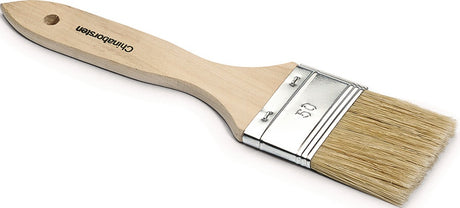 NÖLLE Flachpinsel 3/4 Zoll helle Borstenmischung Weißblechzwinge Holzstiel 12 Stück