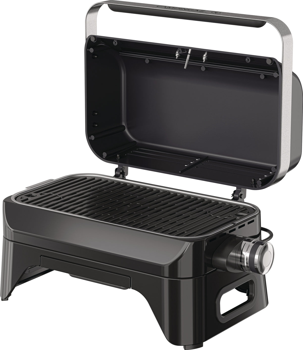 CAMPINGAZ Elektrogrill Attitude 2go – Tragbarer Tischgrill mit emailliertem Gusseisen-Grillrost