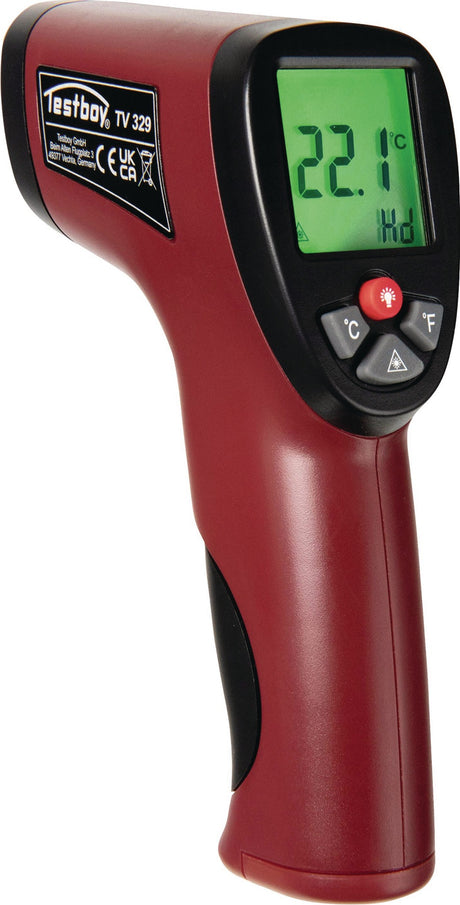 TESTBOY Infrarothermometer TV 329 –50 bis +550 °C mit 12:1 Messoptik und Laserklasse II