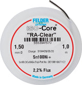 FELDER Lötdraht ISO-Core® RA-Clear 1,5 mm Klappspule 1 m Sn99,3CuNiGe bleifrei