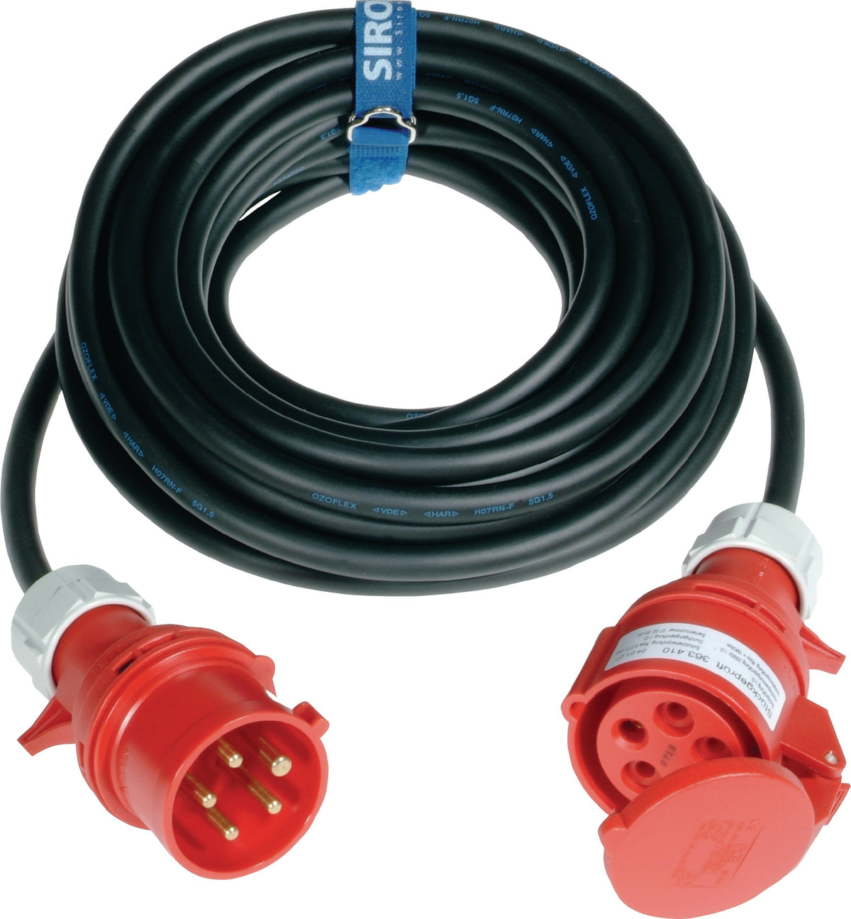 JÄGER DIREKT CEE-Verlängerung 16 A 400 V 10 m H07RN-F 5x1,5 mm² schwarz IP44