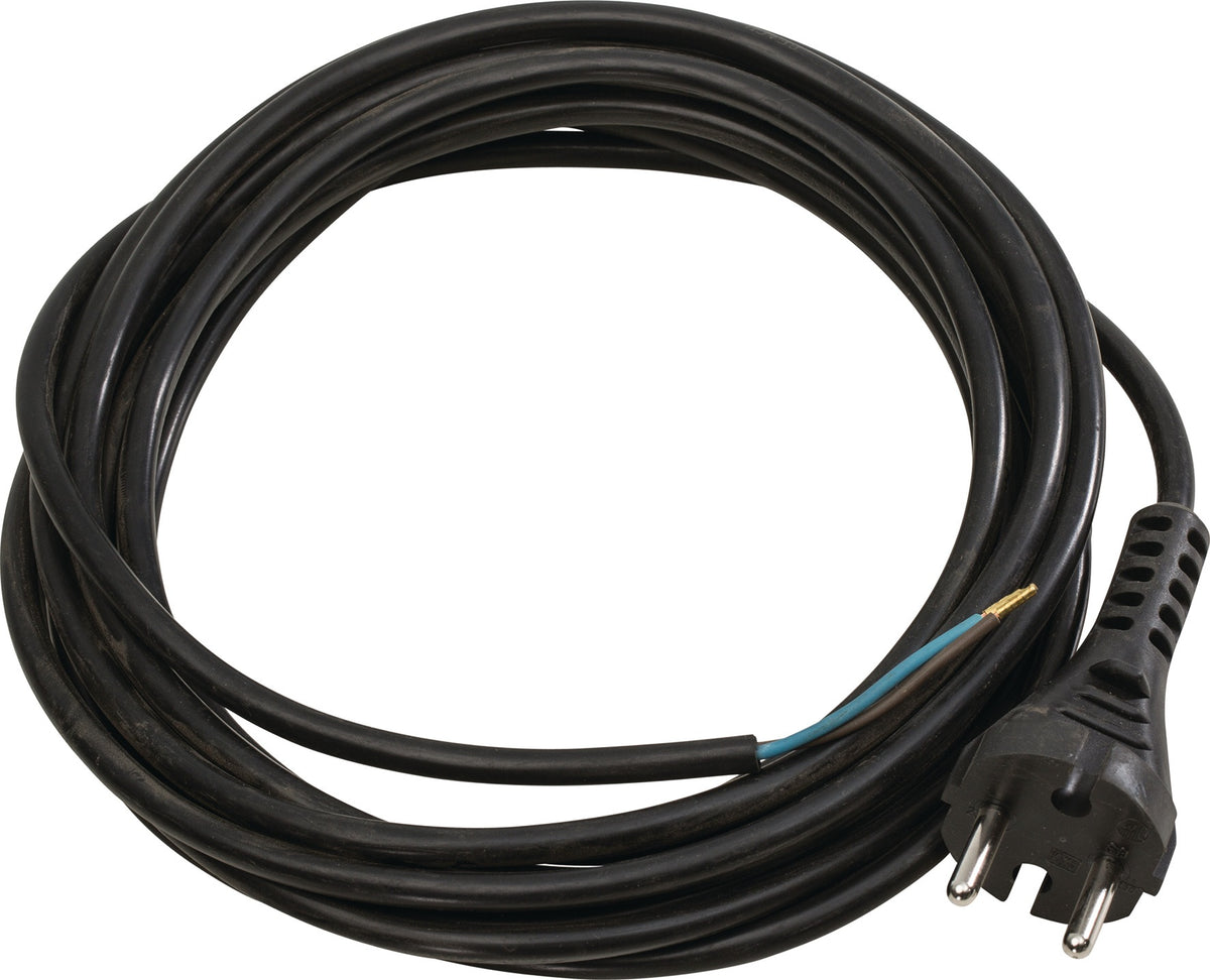 WEINGÄRTNER Anschlussleitung H05RN-F 2x1,0mm² 5m Schutzkontaktstecker schwarz