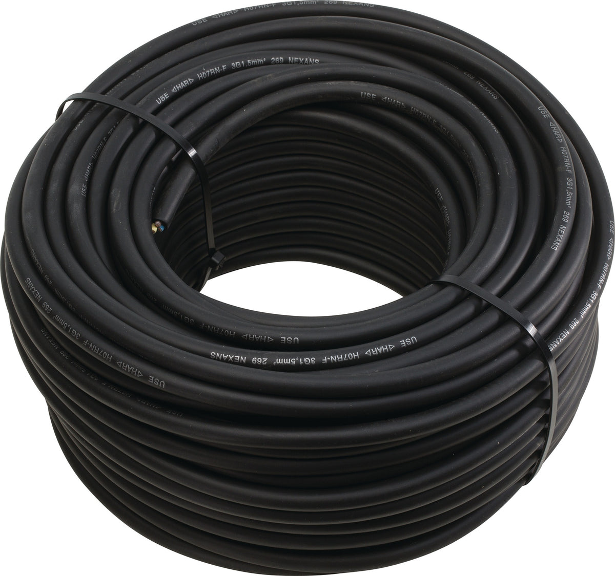 WEINGÄRTNER Gummileitung H07RN-F 3x1,5mm² 50m Schwarz – 230 V