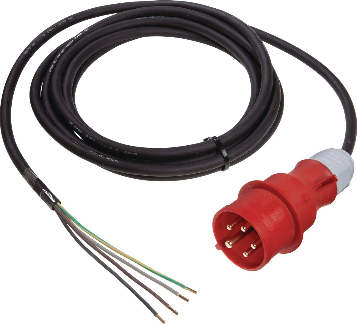 WEINGÄRTNER Anschlussleitung H07RN-F 5x1,5mm² 5m CEE-Stecker 5-polig schwarz