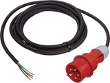 WEINGÄRTNER Anschlussleitung H07RN-F 5x1,5mm² 5m CEE-Stecker 5-polig schwarz