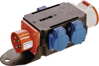 1xCEE-Stecker 400V, 16 A, 5-polig / 1xCEE 400V, 16 A, 5-polig / 3xSteckdose 230V, 16 A