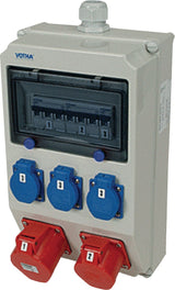 JÄGER DIREKT Kunststoffwandverteiler M32 2xCEE 16 A, 3x230V – IP54, ABS, schlagfest