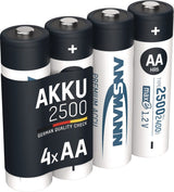 ANSMANN Akkuzelle maxE 1,2 V 800 mAh R03-AAA-Micro HR03 – 4er Blister, vorgeladen & sofort einsatzbereit