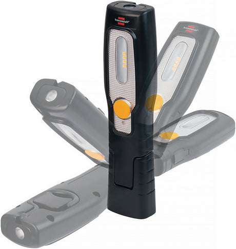 BRENNENSTUHL LED-Akkuhandleuchte HL 200 A – 70/250 lm, 3,7 V Li-Ion, 360° Haken