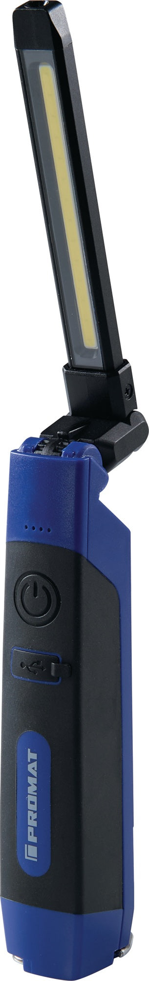 PROMAT LED-Akkuhandleuchte 5 W, 500/170 lm, flexibel schwenkbar, Magnet & Haken