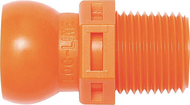 LOC-LINE Gewindenippel Gr. 1/2" R 3/8 – Beutel mit 4 Stück für Schlauchsysteme
