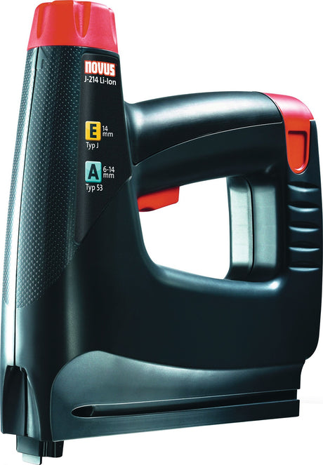 NOVUS Akku-Tacker J 214 Li-Ion – 53 Klammern 6-14 mm, Nägel 14 mm, inkl. Akku & Koffer