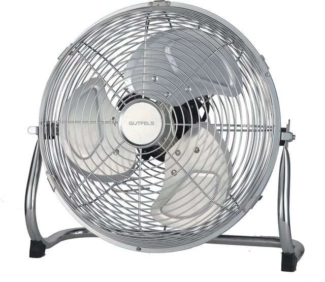 GUTFELS Bodenventilator VB 37058 CH – Ø 350 mm, 3 Leistungsstufen, Metall/Chrom