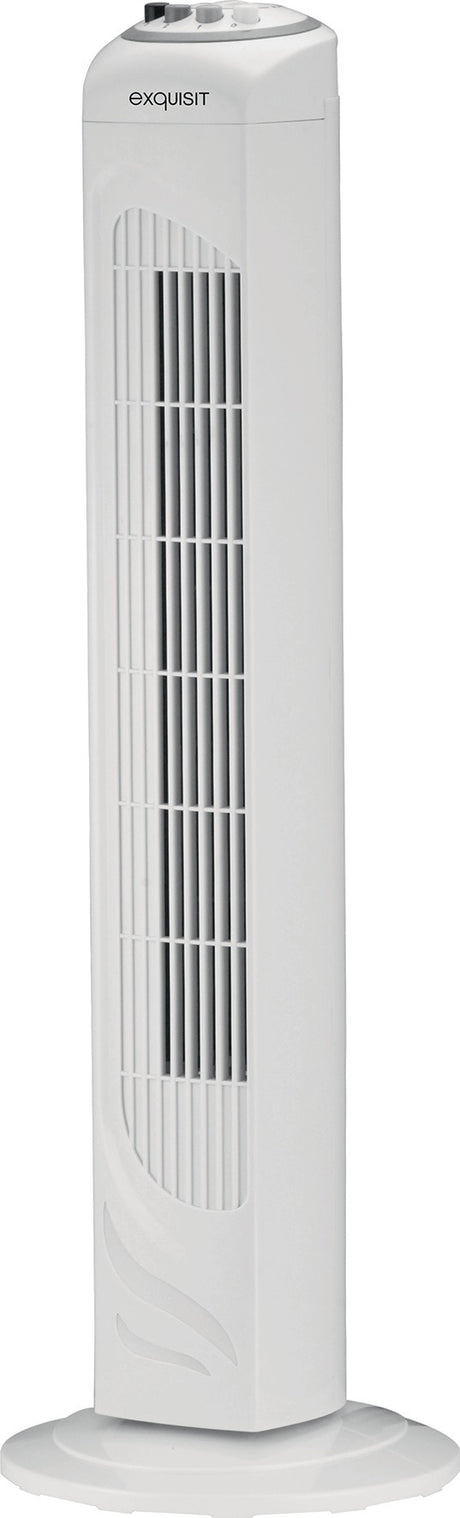 Turmventilator VS 34570WE von EXQUISIT – 750 mm Höhe, 3 Leistungsstufen, oszillierend, weiß