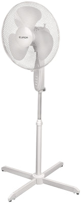EUROM Standventilator H.1080-1280mm 45 W Weiß – höhenverstellbar mit Oszillation
