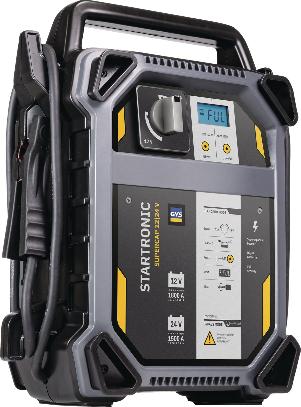 GYS Starthilfegerät SUPERCAP 12/24 V – 1800 A Startstrom, Superkondensator-Technologie