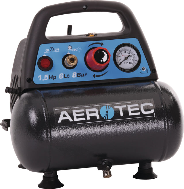 AEROTEC Airliner 6 Kolbenkompressor – ölfrei, 200 l/min, 8 bar, 6 l Behälter