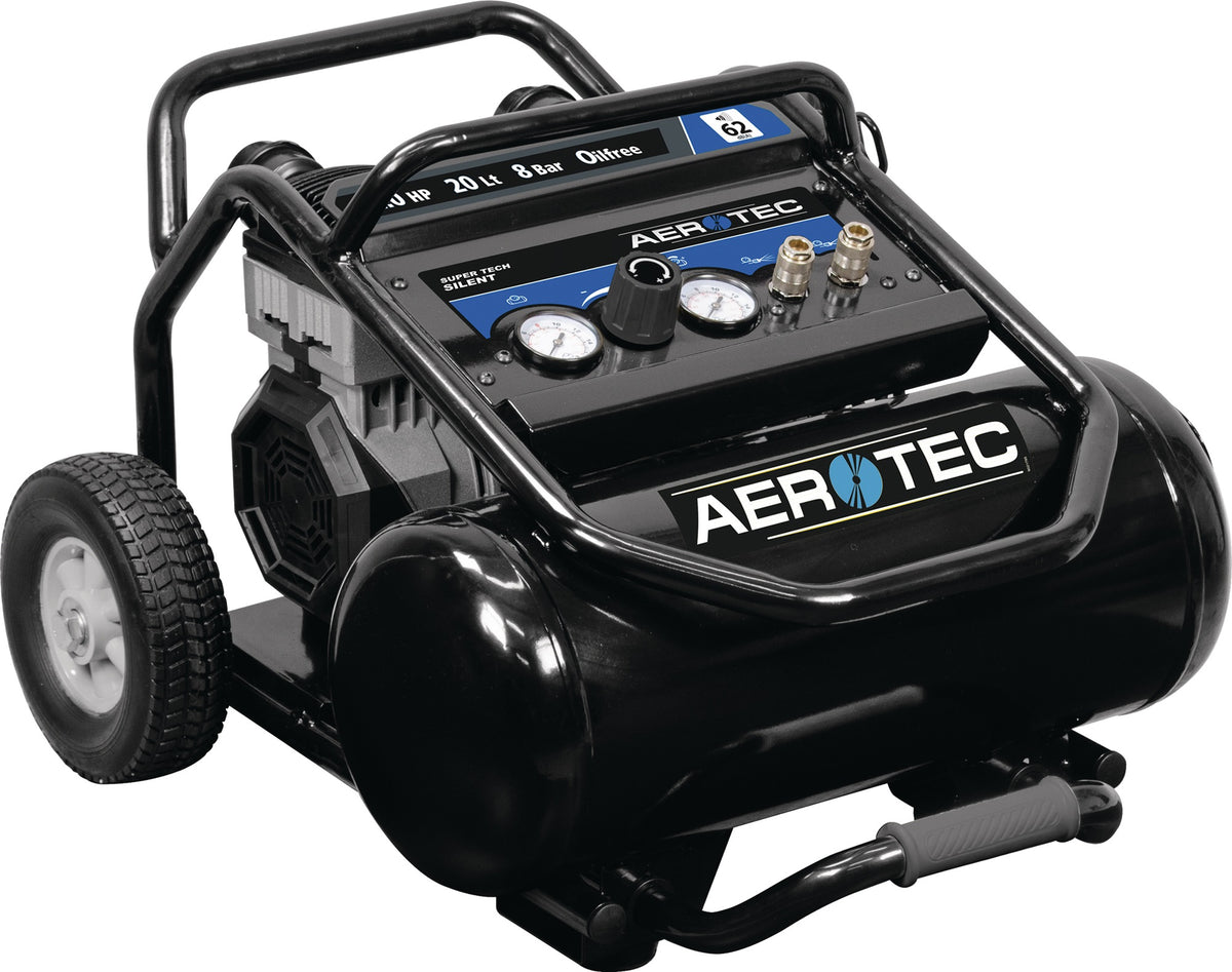 AEROTEC SUPERTECH Silent Kompressor 240 l/min 8 bar 1,5 kW 20 l ölfrei
