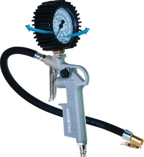 AEROTEC Handreifenfüllmesser geeicht mit Momentstecker – Druckluft-Reifenfüller bis 10 bar