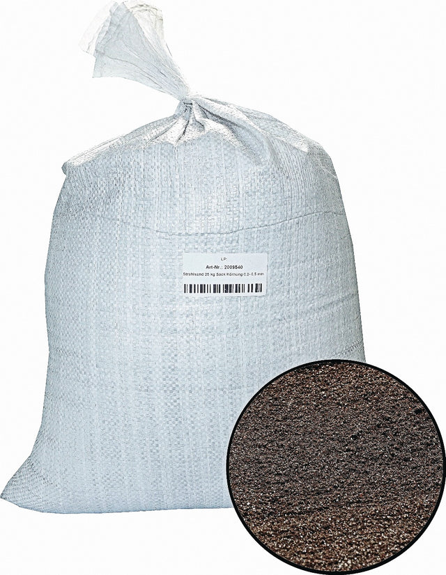 AEROTEC Strahlsand 25 kg Sack 0,2-0,5 mm Hochofenschlacke für Sandstrahlpistolen