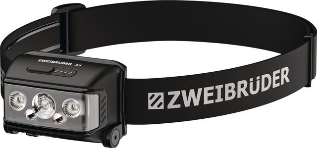 ZWEIBRÜDER LED-Stirnleuchte ZB3H mit 2000 mAh Akku, USB-C und 150 m Leuchtweite
