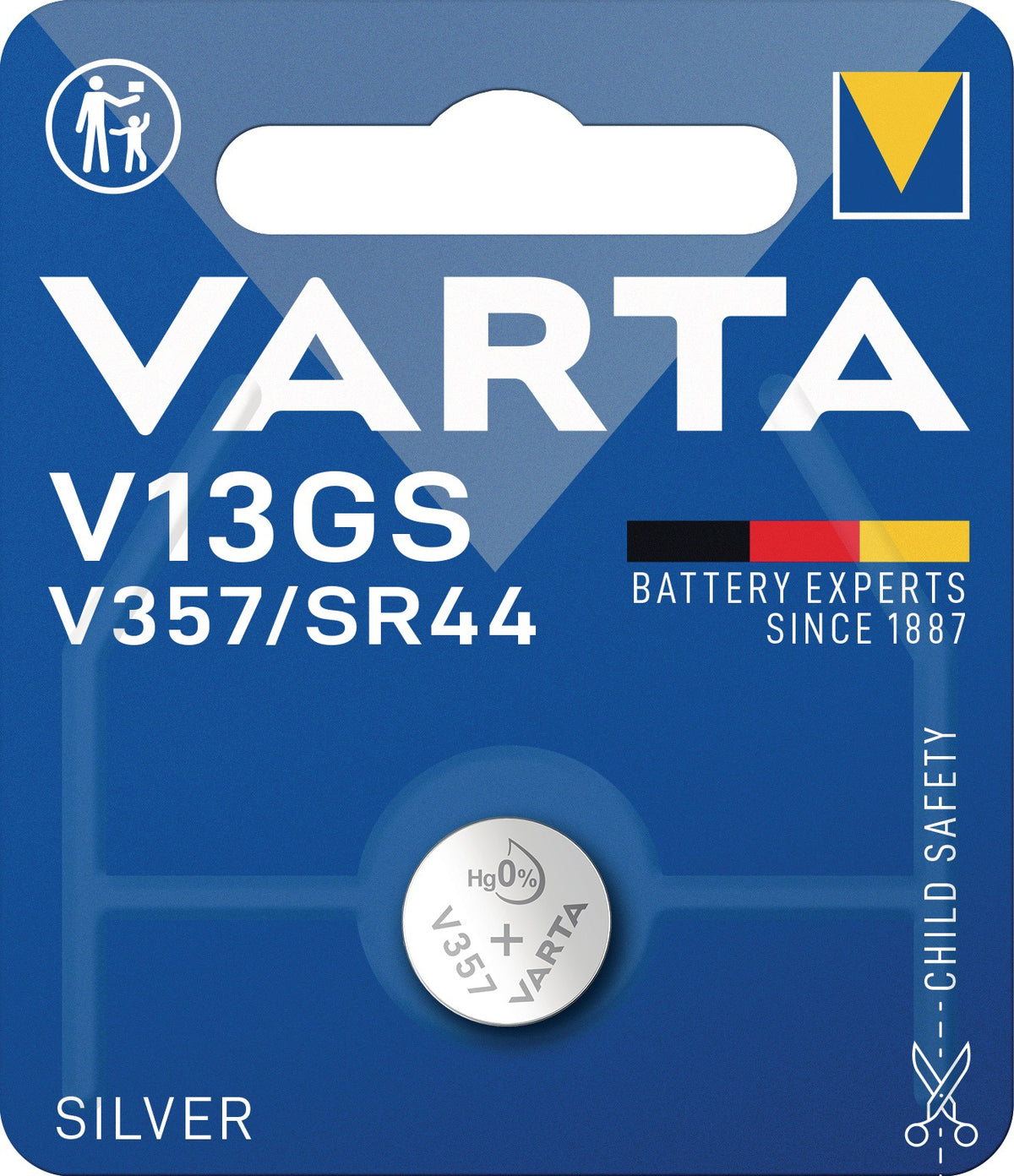 VARTA Knopfzelle Electronics SR54 / V390 – 1,55 V, 59 mAh, 11,6 x 3,1 mm