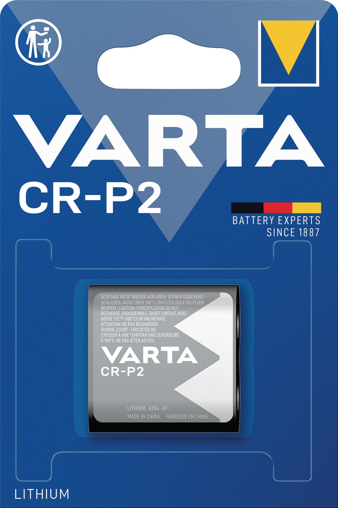 VARTA Batterie ULTRA Lithium 6 V 2CR5 1400 mAh – 1 Stück im Blister