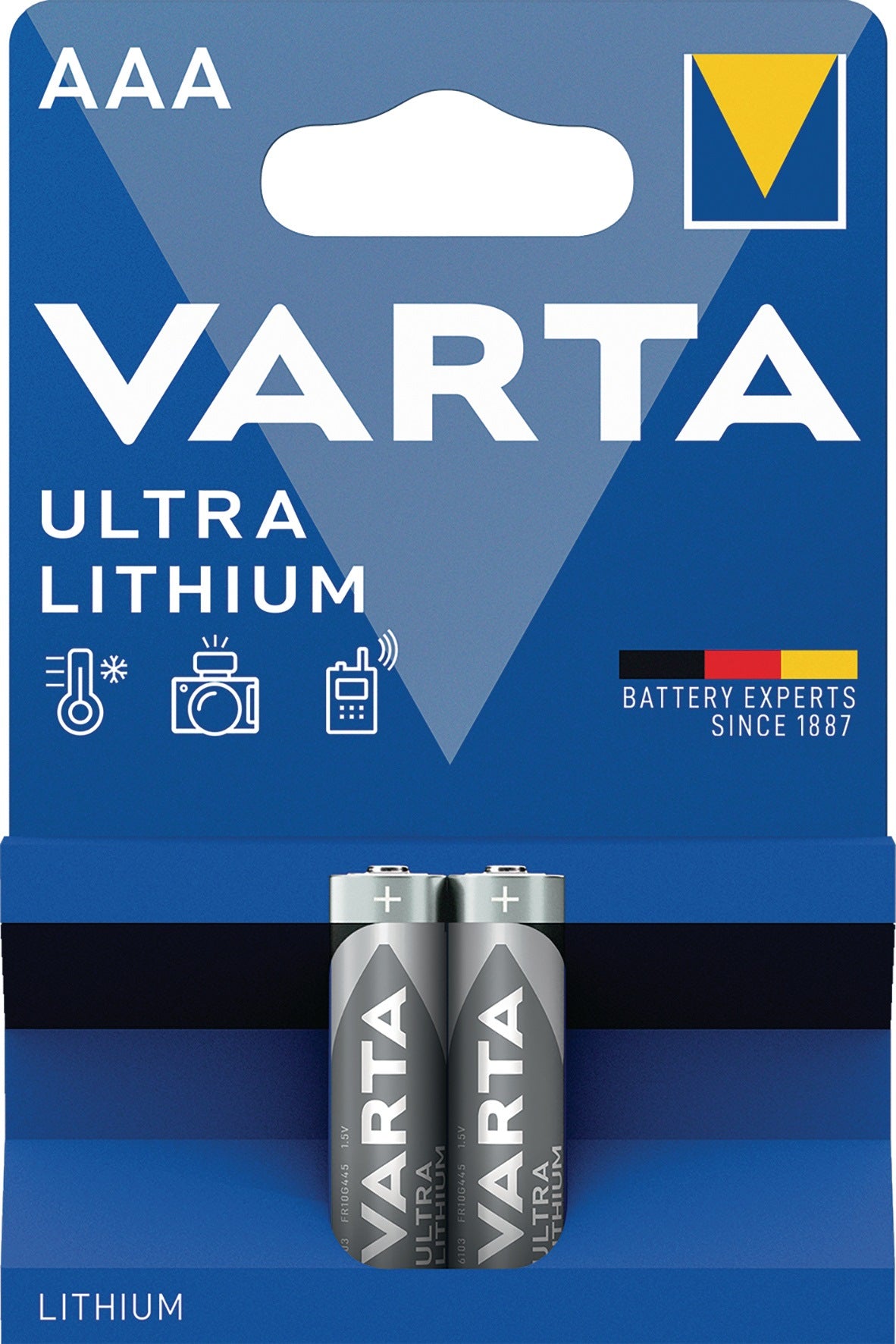 VARTA Batterie ULTRA Lithium 6 V 2CR5 1400 mAh – 1 Stück im Blister