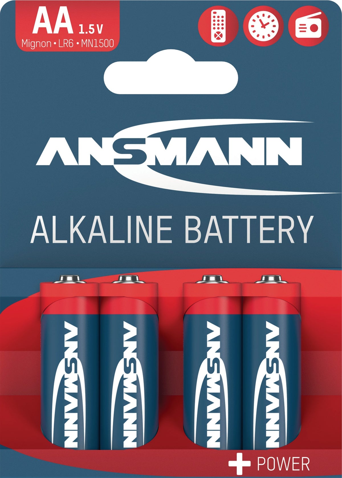 ANSMANN 9V-Block Batterie 6LP3146-E 550 mAh – Hochleistungs-Alkali-Mangan für Dauernutzung