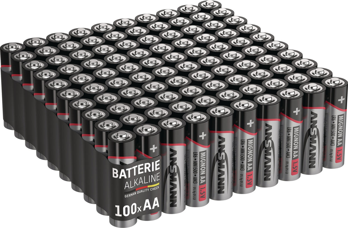 ANSMANN Batterien 1,5V LR6-AA 2700 mAh – 100er Box für hohe Stromanforderungen