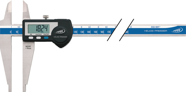 HELIOS PREISSER DIGI MET® Werkstattmessschieber 300 mm digital mit Messerspitzen nach DIN 862