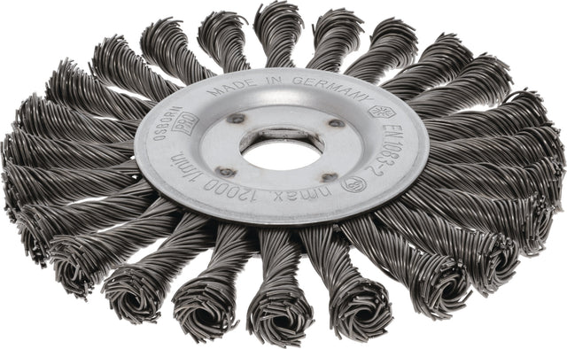 OSBORN Rundbürste TÜV-geprüft Ø125 mm gezopft 0,5 mm Draht für Winkelschleifer